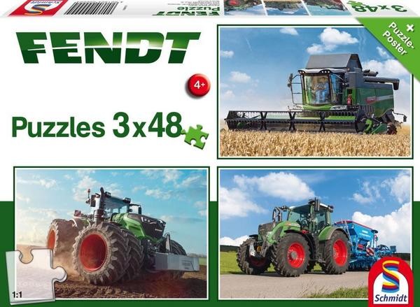 Fendt Puzzle "Fendt 724 Vario, 1050 Vario und 6275L" mit 3 x 48 Teile, X991017005000